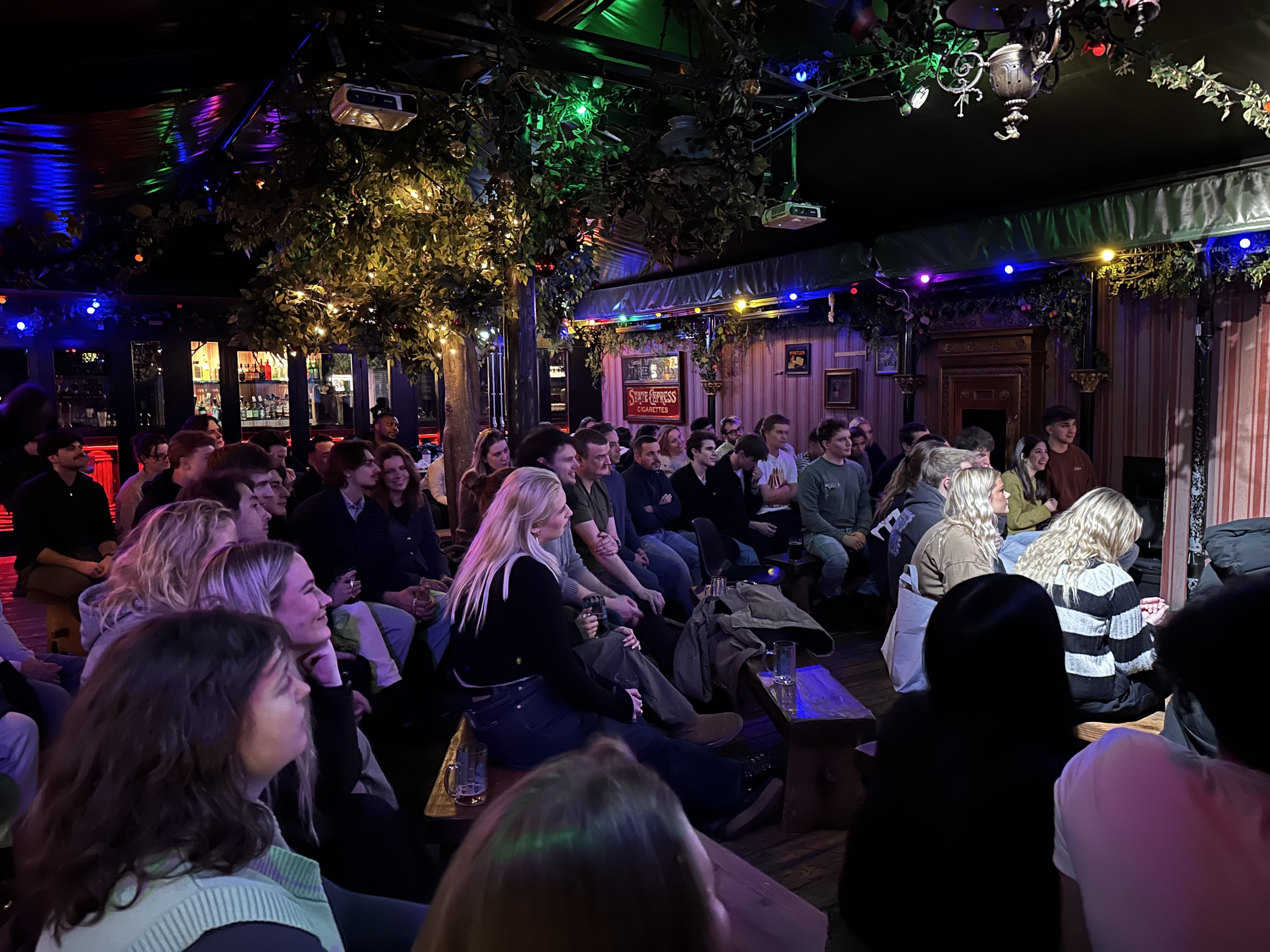 Packed crowd at Proud Mary comedy night