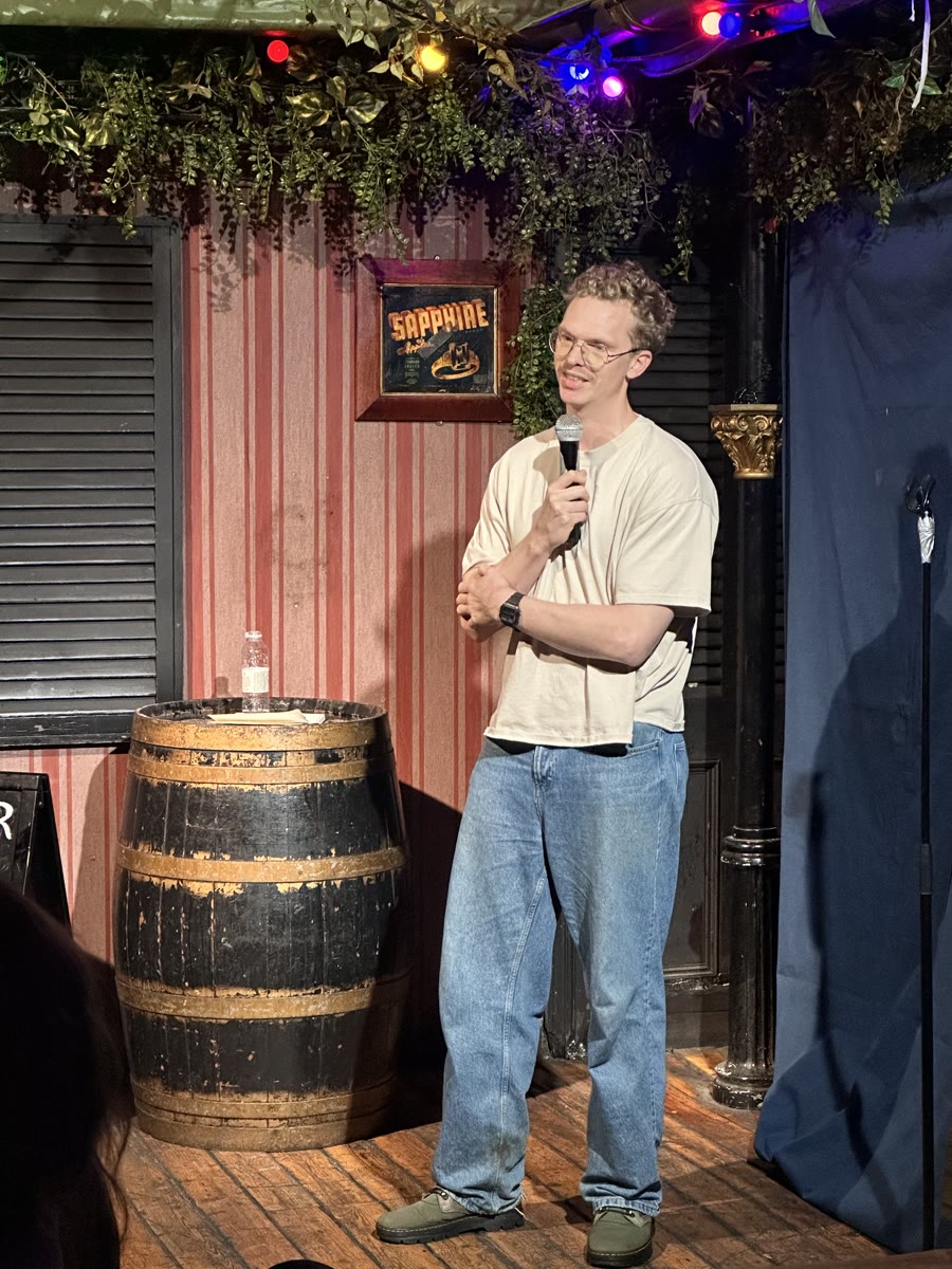 Comedian performing live Copenhagen